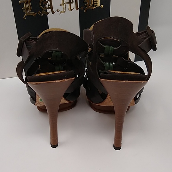 LAMB | zed leather Rasta stiletto heels - Picture 3 of 6